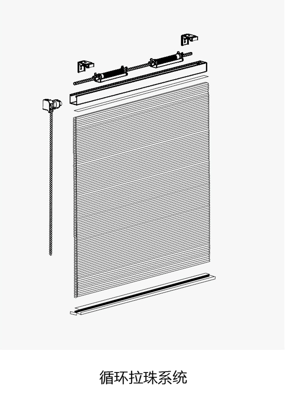 手動蜂巢簾結構圖