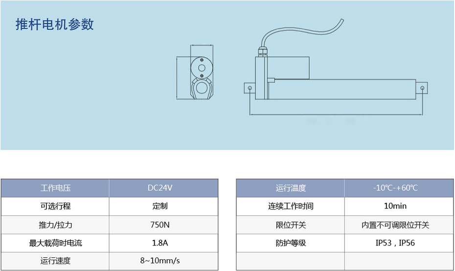 玻璃百葉推桿電機參數(shù)